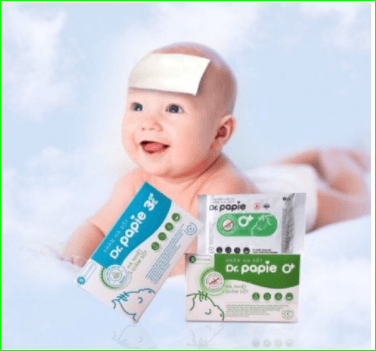 Hộp 25 khăn lau hạ sốt tiêu viêm Dr.papie cho bé - HJJGJ - thuốc hạ sốt cho trẻ