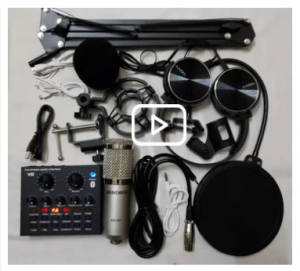 Bộ combo mic livestream hát karaoke card V8 có autotune micro BM900 WOAICHANG TẶNG tai 450 chân màng BH 6 tháng đổi mới