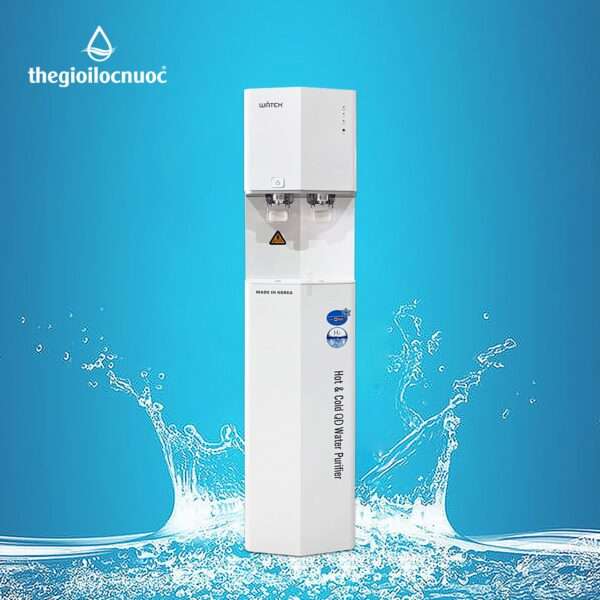 Máy lọc nước RO dùng cho cả nước máy và nước giếng khoan, làm nóng lạnh với hiệu suất cao, tiết kiệm điện, nhãn hàng sản xuất tại Hàn Quốc