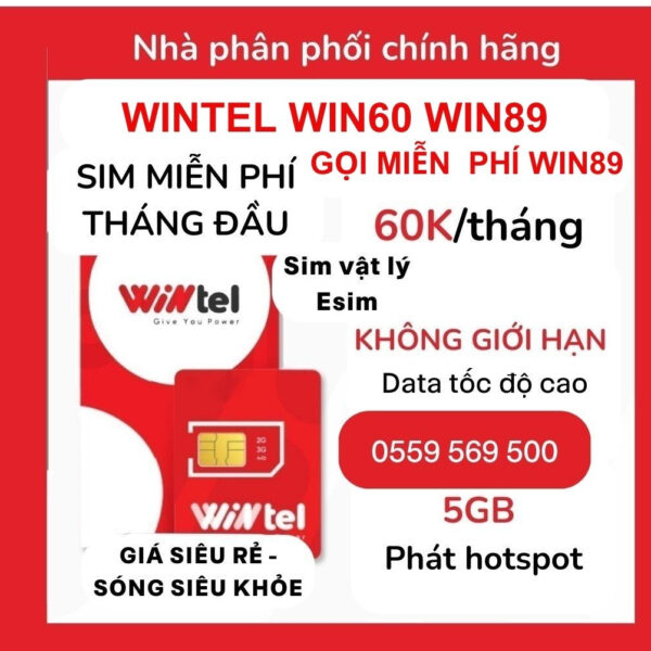 Sim 4G Wintel Win60P WIN89
