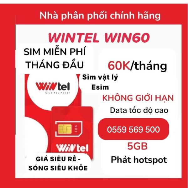 Sim 4G Wintel Win60P WIN89